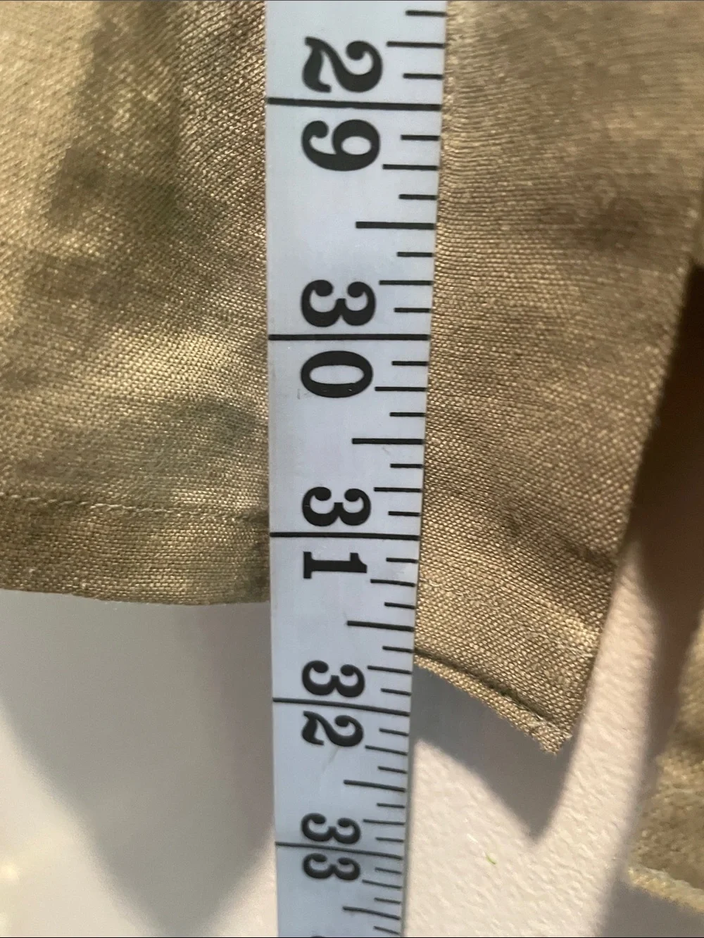 Designer Like High Quality Light Olive Green Shell Button-Front Tunic Top - Picture 5 of 14